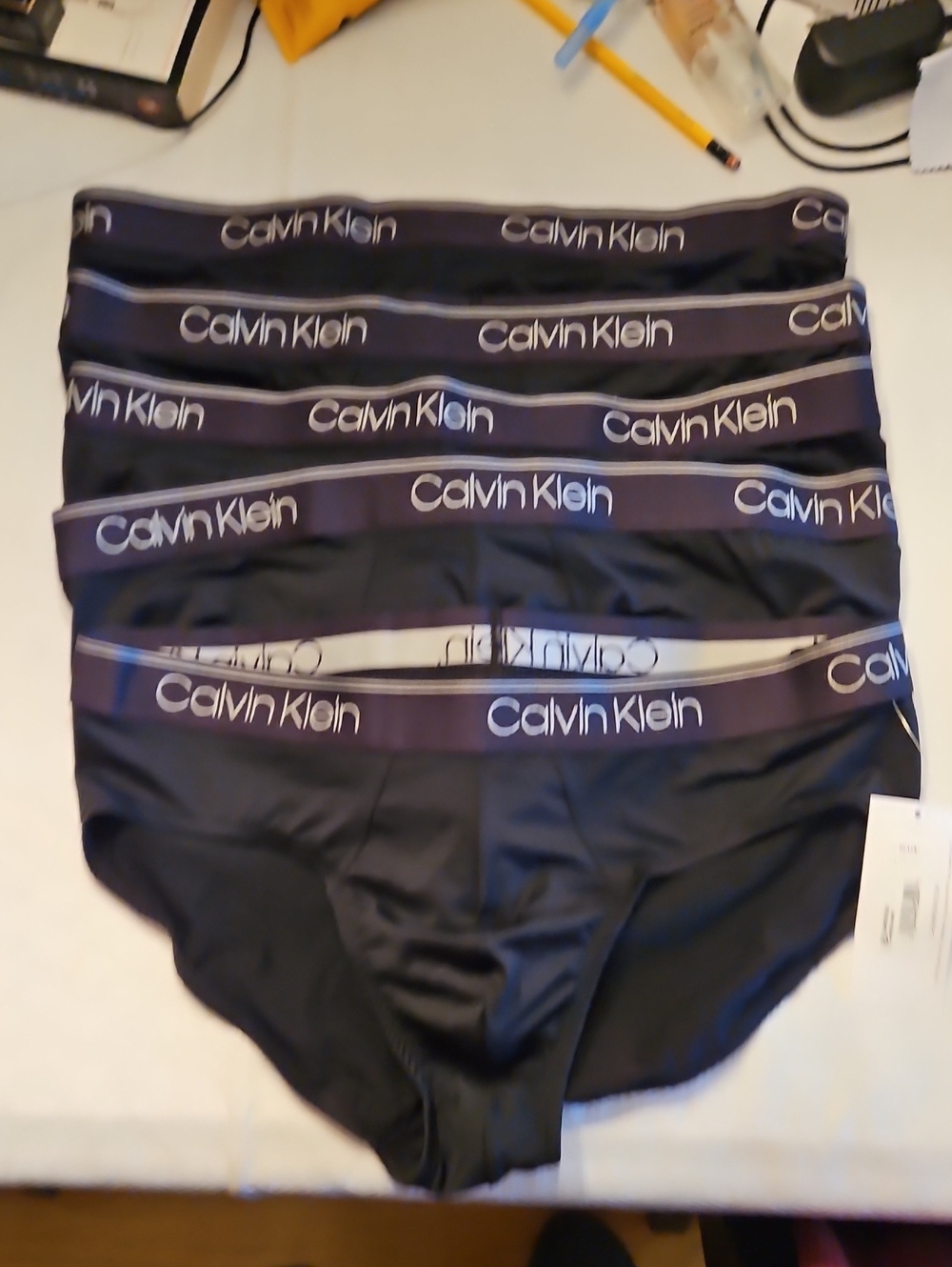 Calvin Klein Men's Black Logo Briefs - Set of 5